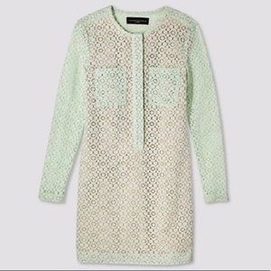 Victoria Beckham Mint Green Lace Dress
